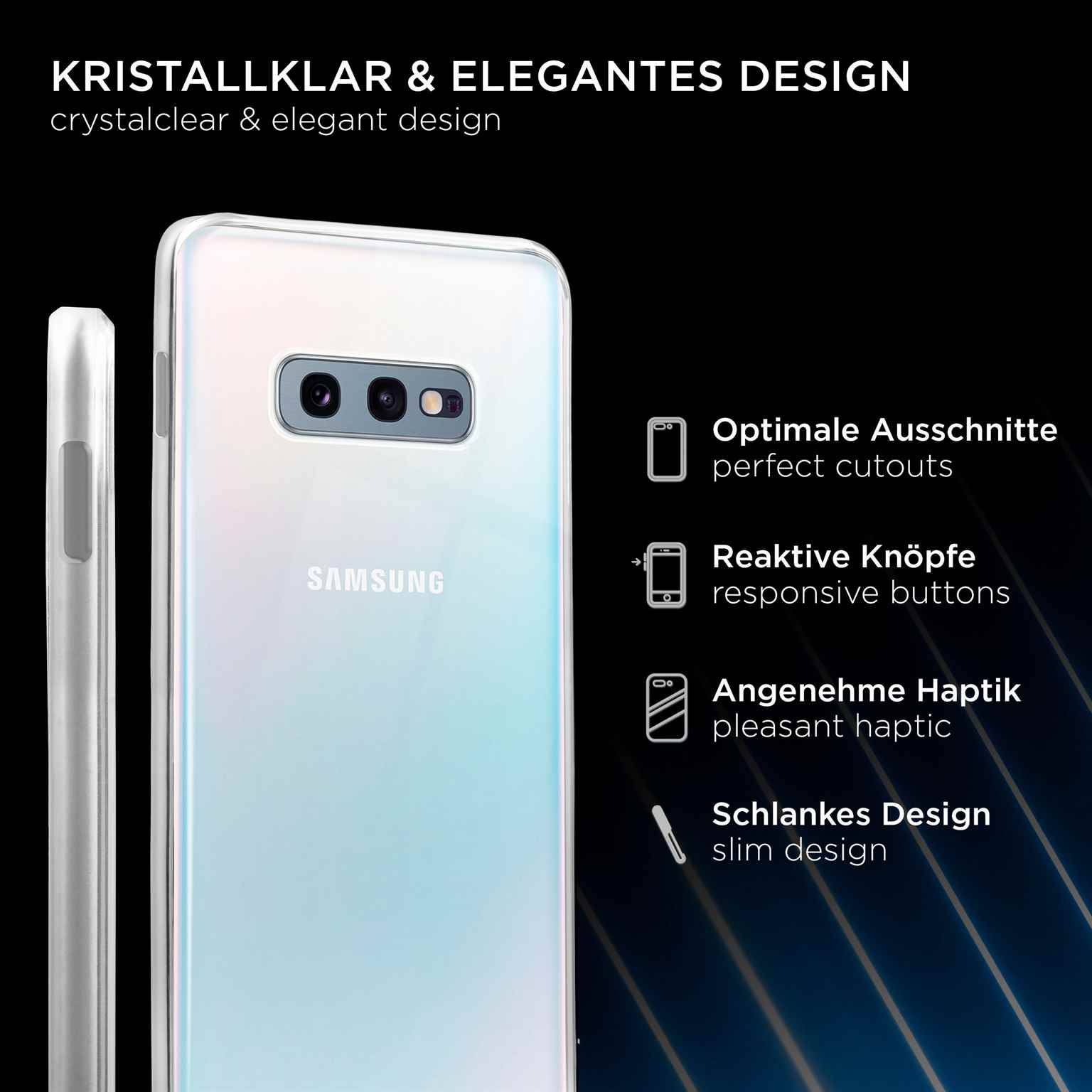 ONEFLOW Clear Case Samsung Galaxy S10e Silikonhülle transparent – Weiteres Produktbild 2