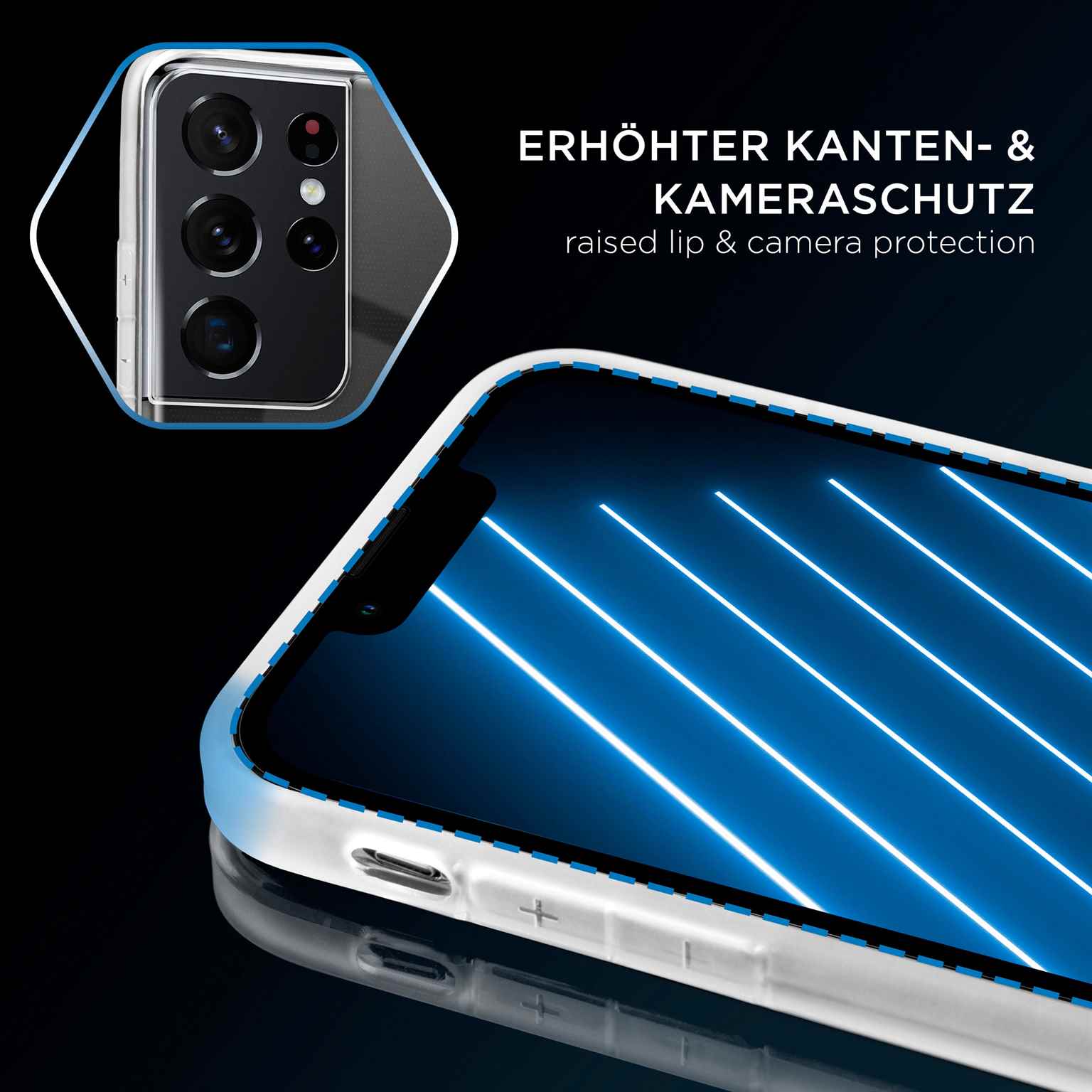 ONEFLOW Clear Case Samsung Galaxy S21 Ultra Silikonhülle transparent – Weiteres Produktbild 3 ONEFLOW Clear Case Samsung Galaxy S21 Ultra Silikonhülle transparent – Weiteres Produktbild 3