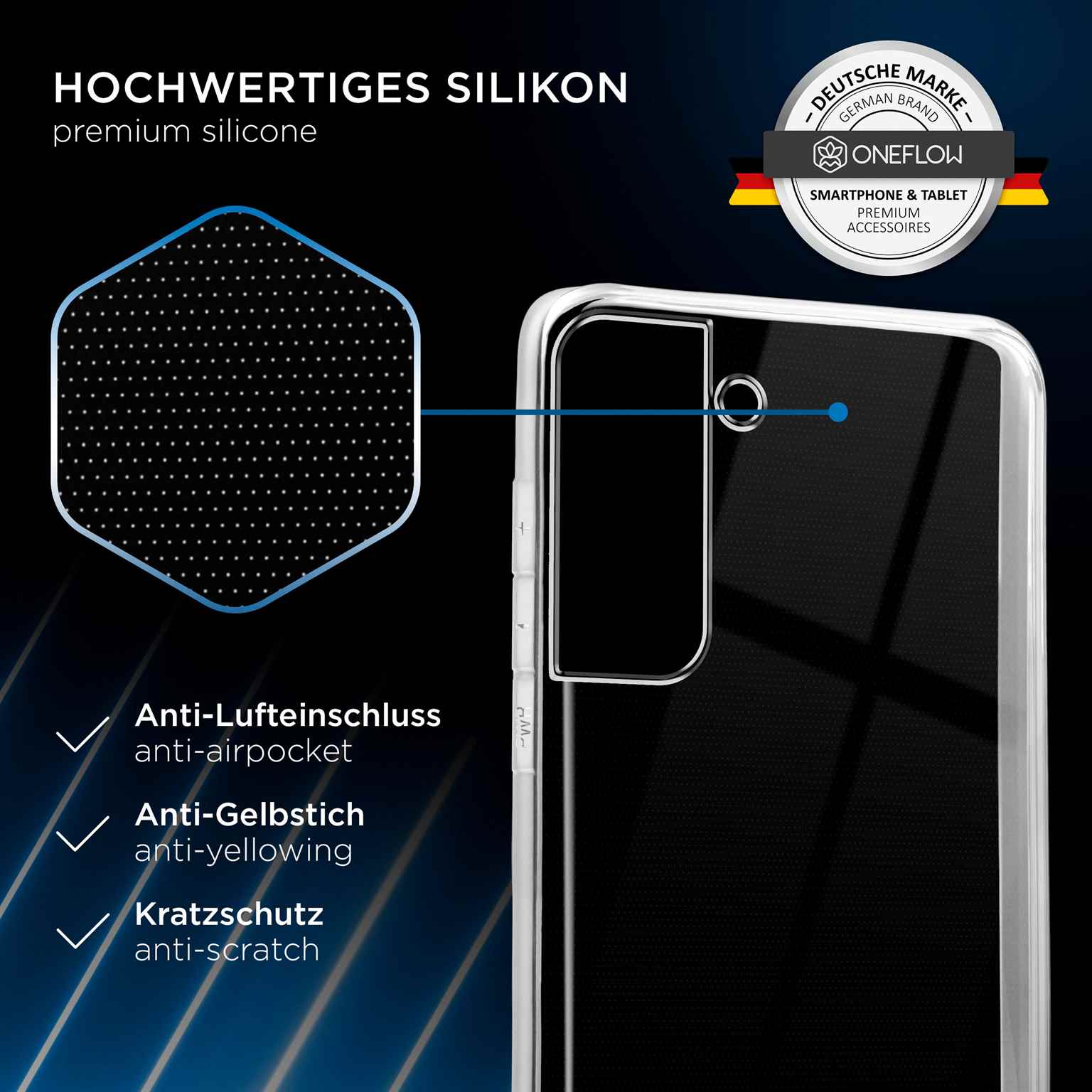 ONEFLOW Clear Case Samsung Galaxy S21 Silikonhülle transparent – Weiteres Produktbild 4 ONEFLOW Clear Case Samsung Galaxy S21 Silikonhülle transparent – Weiteres Produktbild 4