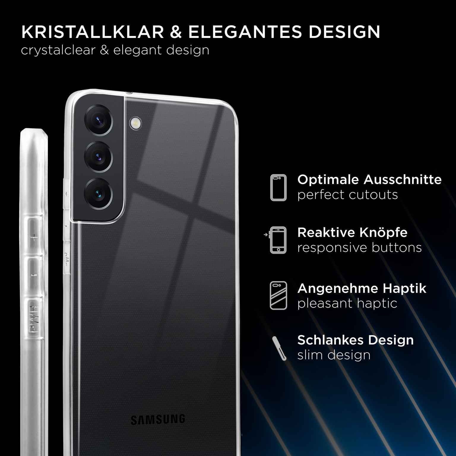 ONEFLOW Clear Case Samsung Galaxy S22 Plus Silikonhülle transparent – Weiteres Produktbild 2 ONEFLOW Clear Case Samsung Galaxy S22 Plus Silikonhülle transparent – Weiteres Produktbild 2