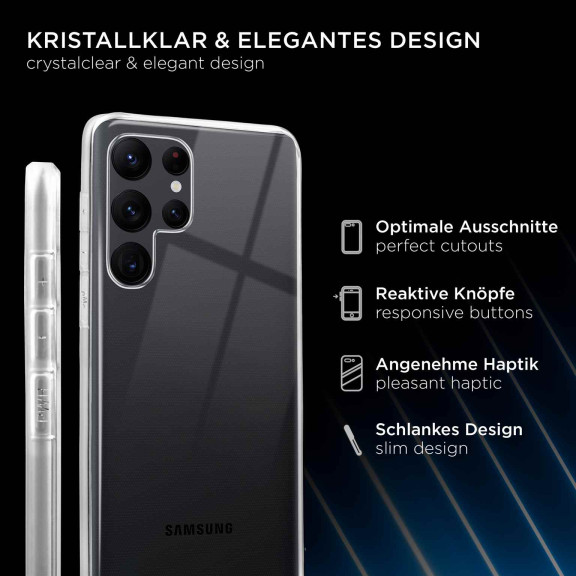 ONEFLOW Clear Case Samsung Galaxy S22 Ultra Silikonhülle transparent – Weiteres Produktbild 2