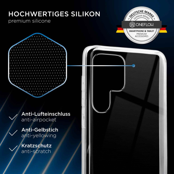 ONEFLOW Clear Case Samsung Galaxy S22 Ultra Silikonhülle transparent – Weiteres Produktbild 4