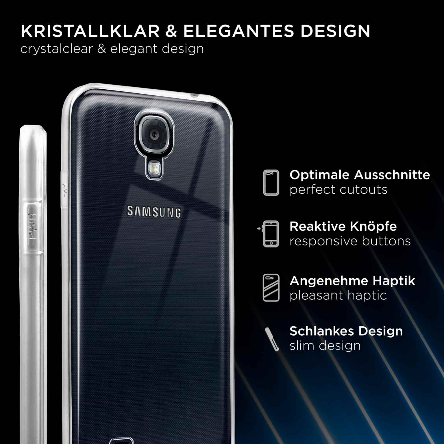 ONEFLOW Clear Case Samsung Galaxy S4 Silikonhülle transparent – Weiteres Produktbild 1