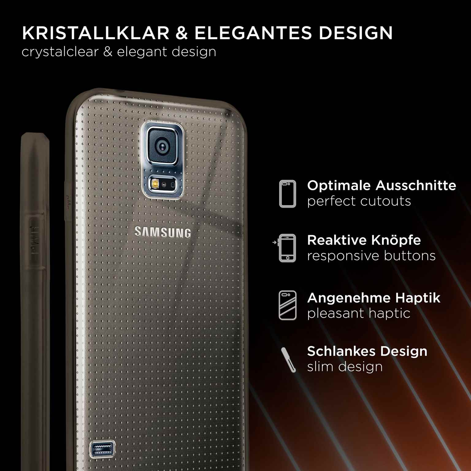 ONEFLOW Clear Case Samsung Galaxy S5 Neo Silikonhülle transparent – Weiteres Produktbild 1