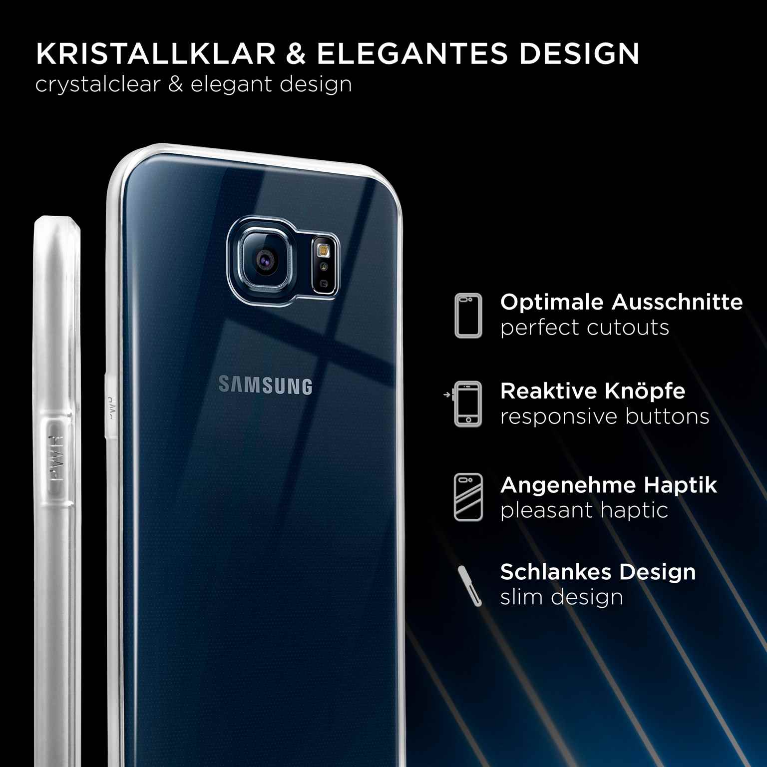 ONEFLOW Clear Case Samsung Galaxy S6 Edge Silikonhülle transparent – Weiteres Produktbild 2 ONEFLOW Clear Case Samsung Galaxy S6 Edge Silikonhülle transparent – Weiteres Produktbild 2