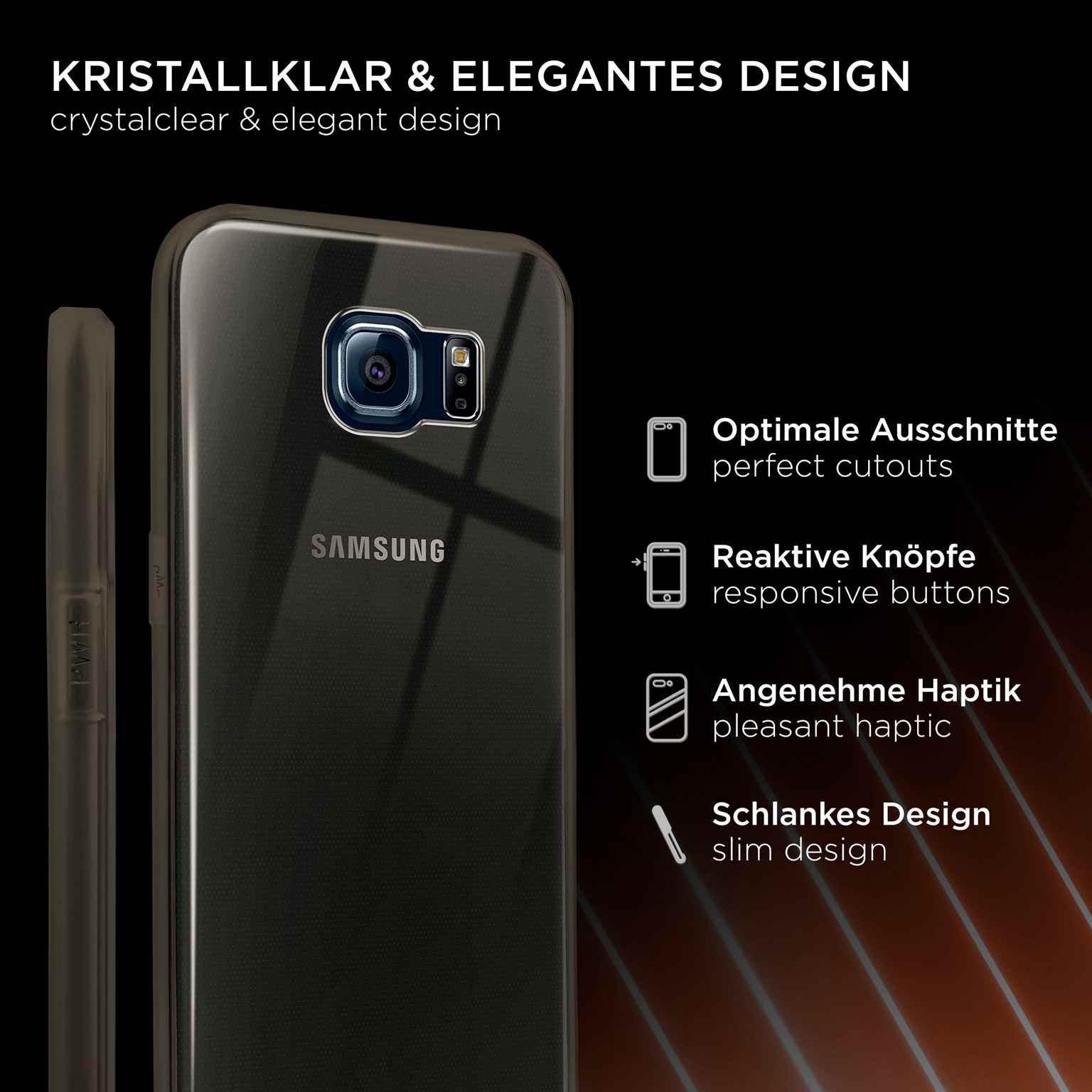 ONEFLOW Clear Case Samsung Galaxy S6 Silikonhülle transparent – Weiteres Produktbild 2 ONEFLOW Clear Case Samsung Galaxy S6 Silikonhülle transparent – Weiteres Produktbild 2