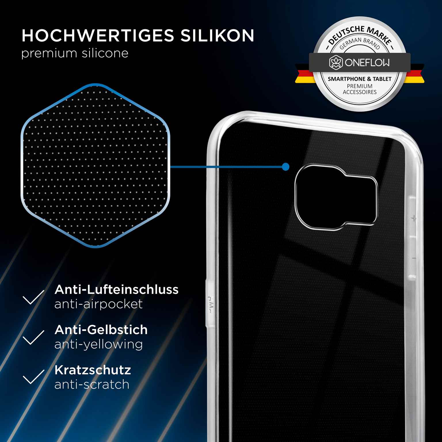 ONEFLOW Clear Case Samsung Galaxy S6 Silikonhülle transparent – Weiteres Produktbild 4 ONEFLOW Clear Case Samsung Galaxy S6 Silikonhülle transparent – Weiteres Produktbild 4