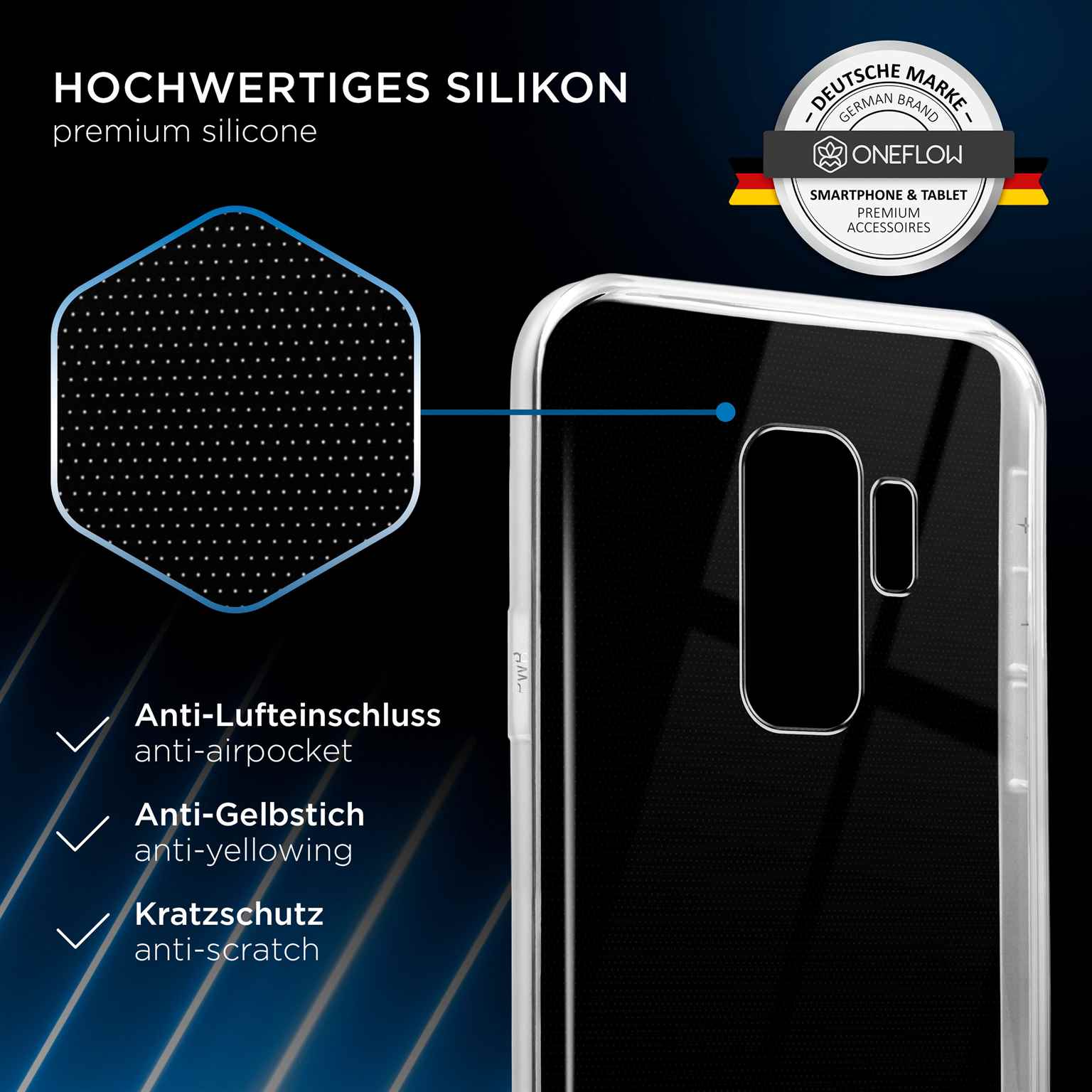 ONEFLOW Clear Case Samsung Galaxy S9 Plus Silikonhülle transparent – Weiteres Produktbild 4 ONEFLOW Clear Case Samsung Galaxy S9 Plus Silikonhülle transparent – Weiteres Produktbild 4
