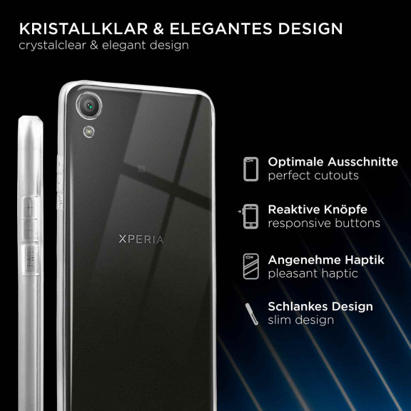 ONEFLOW Clear Case Sony Xperia XA1 Silikonhülle transparent – Weiteres Produktbild 2