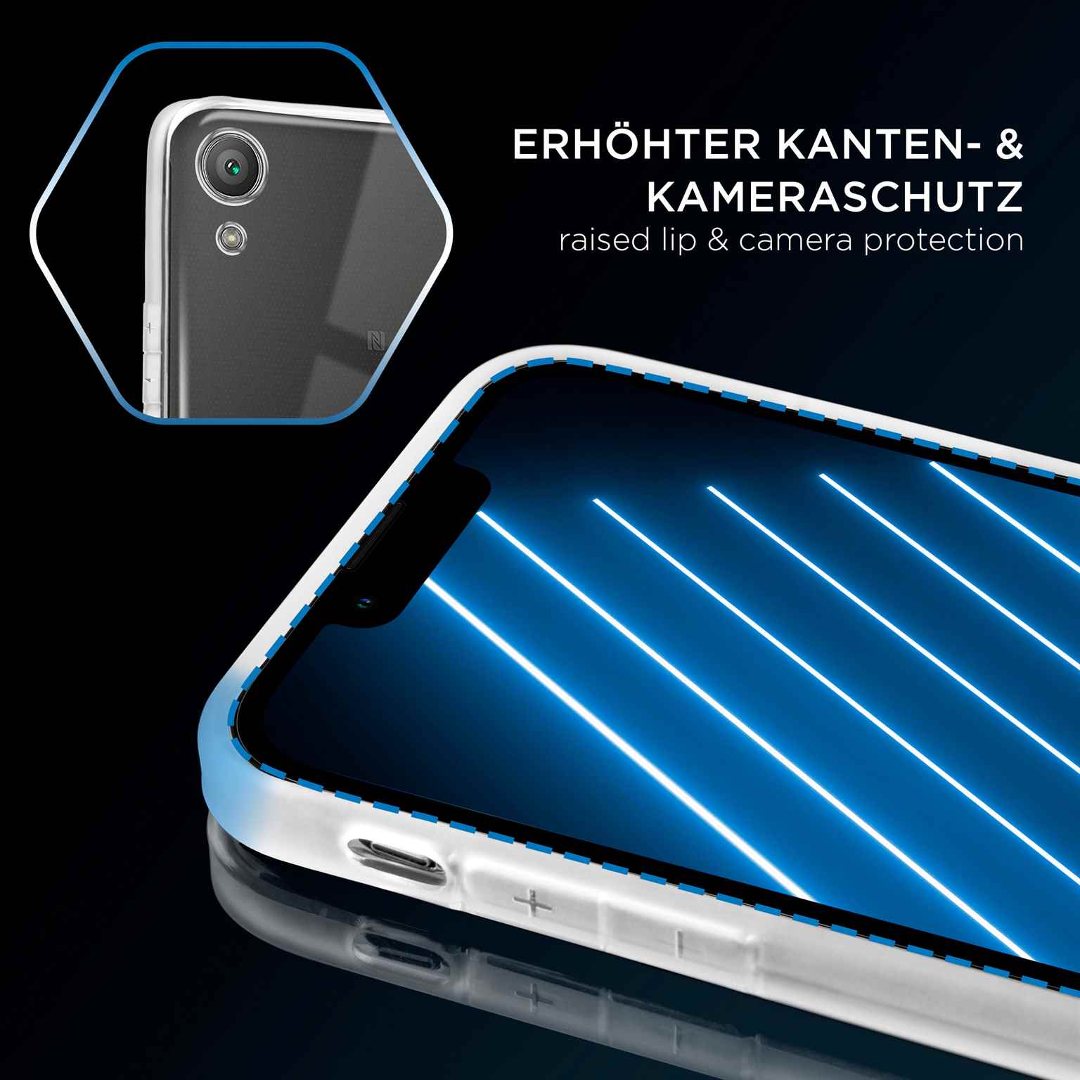 ONEFLOW Clear Case Sony Xperia XA1 Silikonhülle transparent – Weiteres Produktbild 3