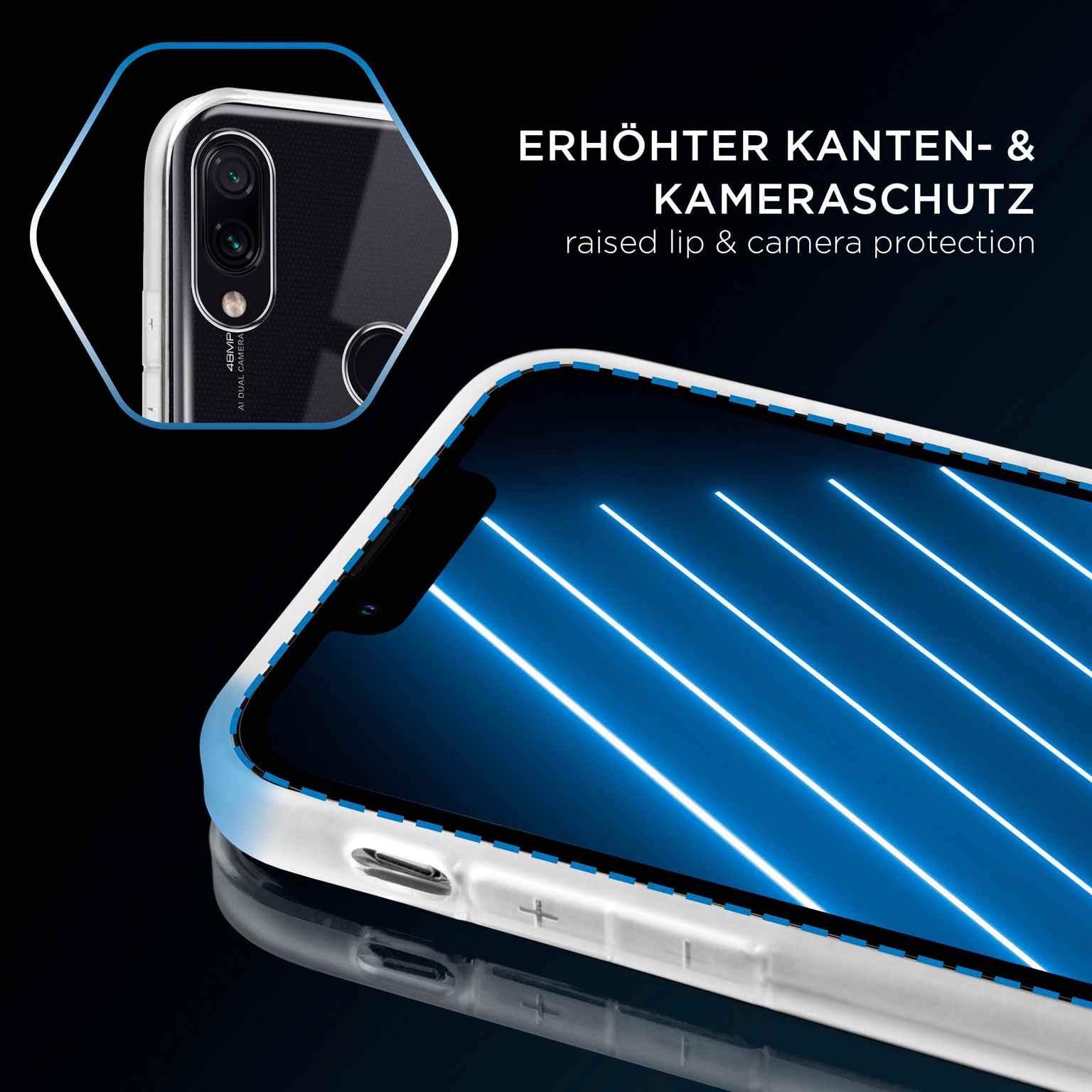 ONEFLOW Clear Case Redmi Note 7S Silikonhülle transparent – Weiteres Produktbild 3 ONEFLOW Clear Case Redmi Note 7S Silikonhülle transparent – Weiteres Produktbild 3
