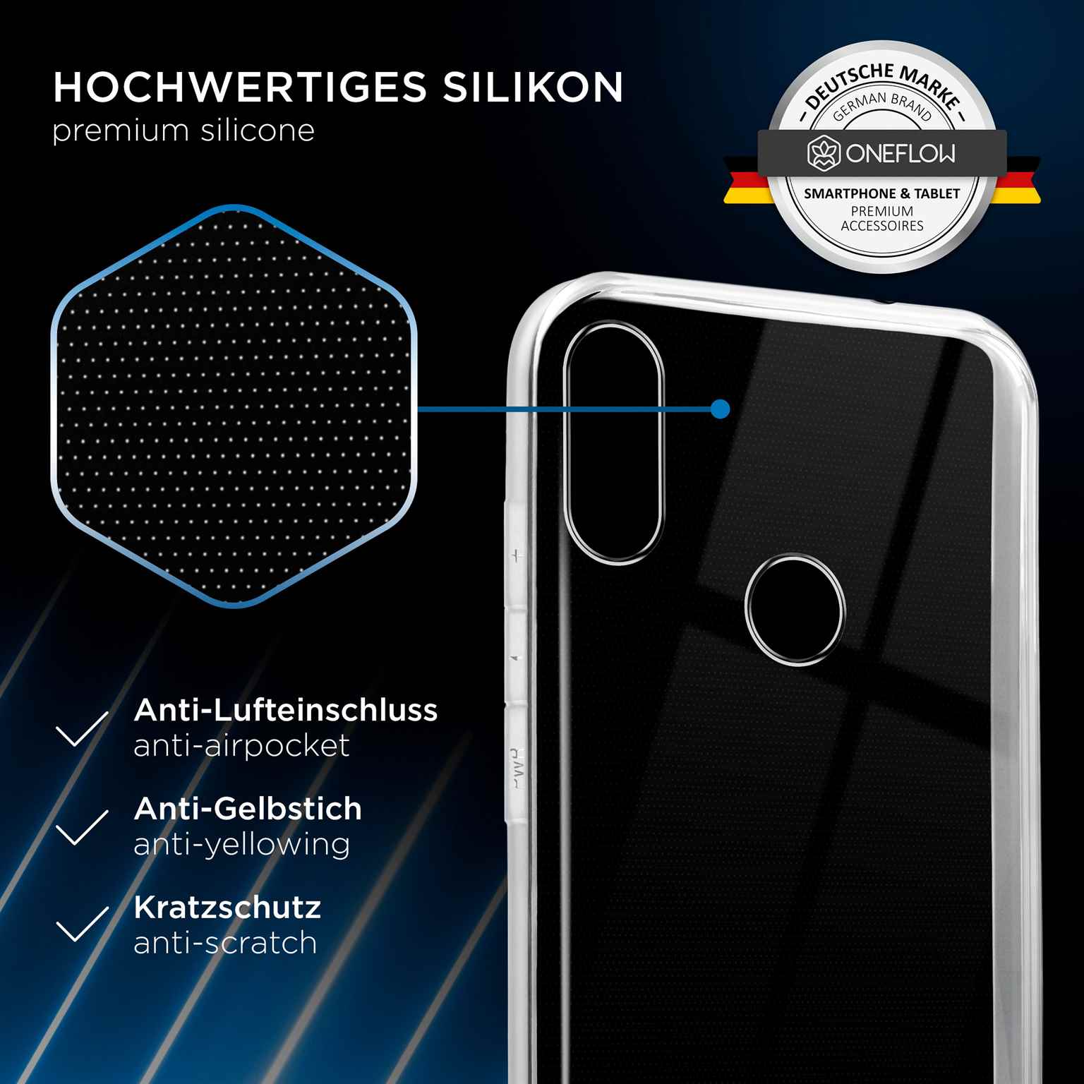 ONEFLOW Clear Case Redmi Note 7S Silikonhülle transparent – Weiteres Produktbild 4 ONEFLOW Clear Case Redmi Note 7S Silikonhülle transparent – Weiteres Produktbild 4