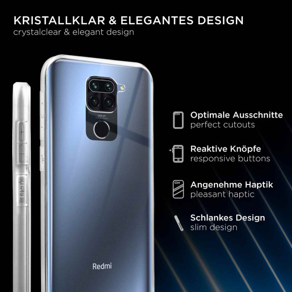 ONEFLOW Clear Case Redmi Note 9 Silikonhülle transparent – Weiteres Produktbild 2