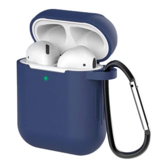 moex Clip Case AirPods 1 Silikonhülle mit Karabiner – Dunkelblau moex Clip Case AirPods 1 Silikonhülle mit Karabiner – Dunkelblau