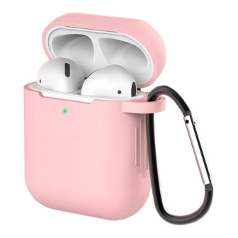 moex moex Clip Case AirPods 2 Silikonhülle mit Karabiner – Rosa