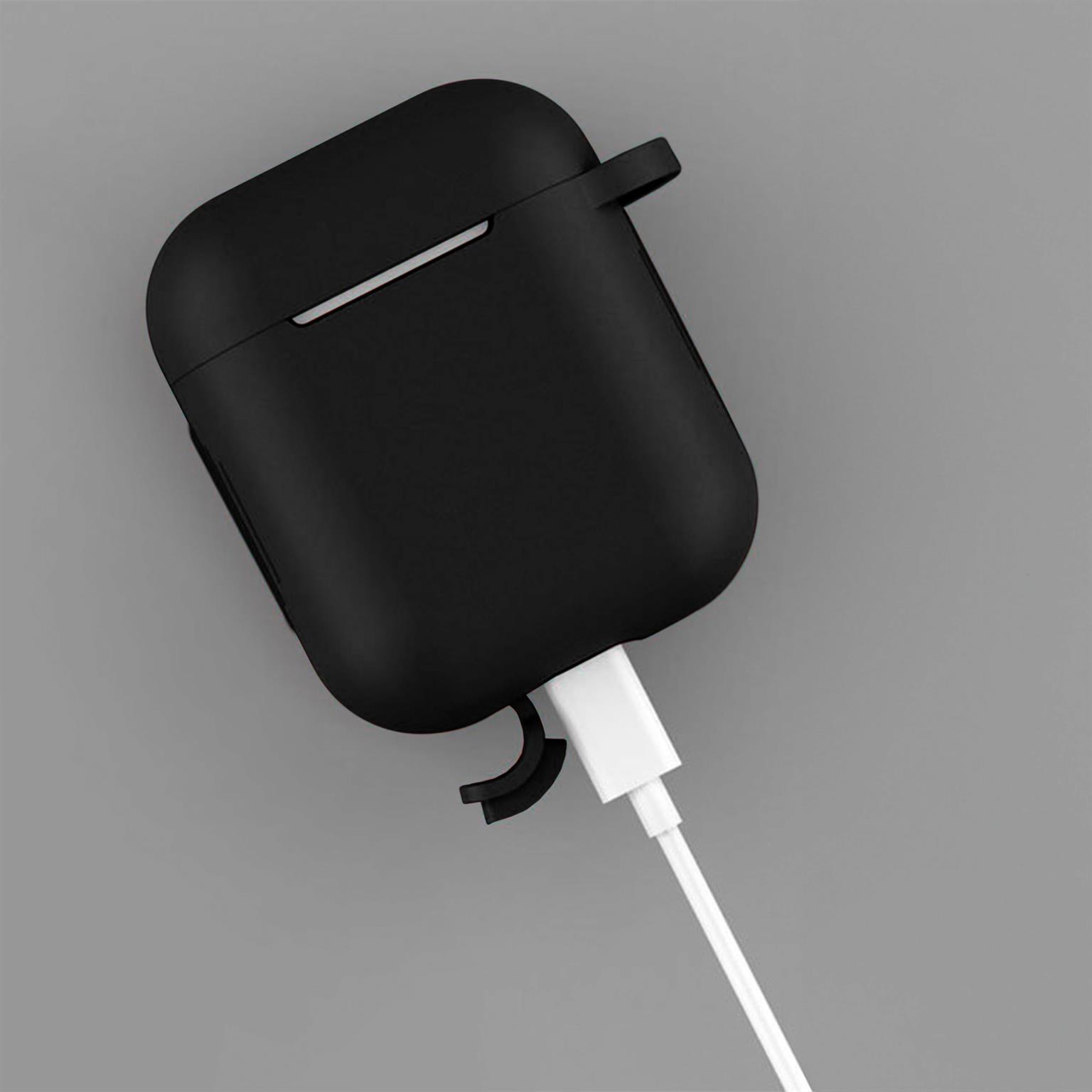 moex Clip Case AirPods 2 Silikonhülle mit Karabiner – Weiteres Produktbild 2