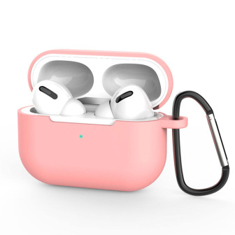 moex moex Clip Case AirPods Pro 1 Silikonhülle mit Karabiner – Rosa