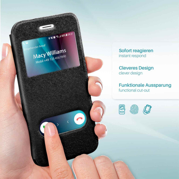 moex Comfort Case für iPhone XS Max – Klapphülle mit Fenster, ultra dünnes Flip Case – Weiteres Produktbild 2 moex Comfort Case für iPhone XS Max – Klapphülle mit Fenster, ultra dünnes Flip Case – Weiteres Produktbild 2