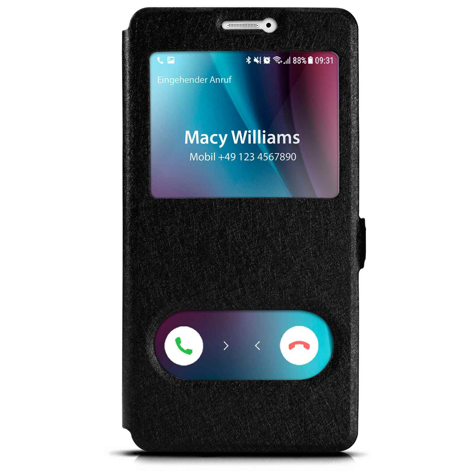 moex Comfort Case für Huawei Mate 9 – Klapphülle mit Fenster, ultra dünnes Flip Case – Weiteres Produktbild 1 moex Comfort Case für Huawei Mate 9 – Klapphülle mit Fenster, ultra dünnes Flip Case – Weiteres Produktbild 1