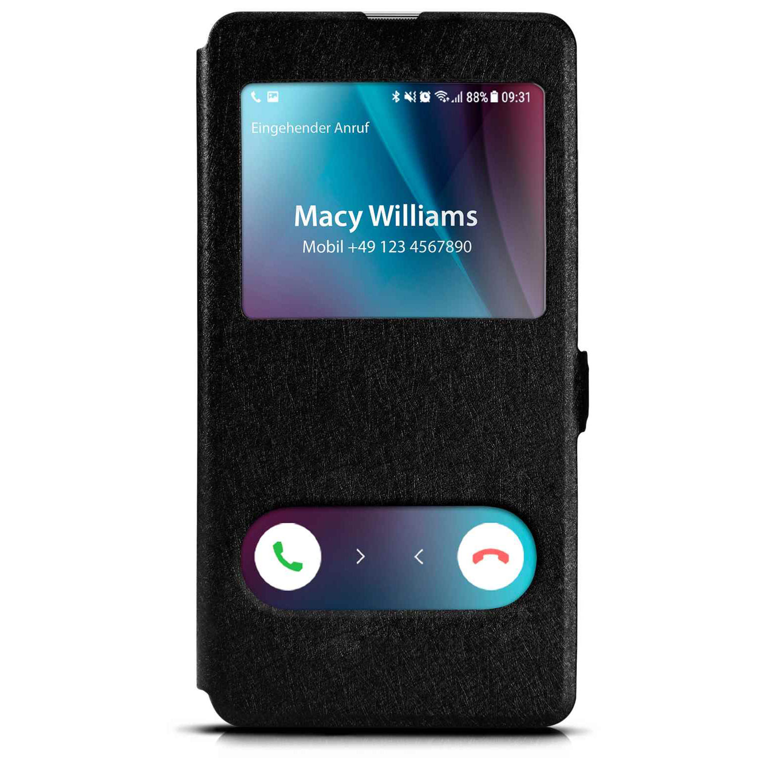 moex Comfort Case für Huawei P30 – Klapphülle mit Fenster, ultra dünnes Flip Case – undefined