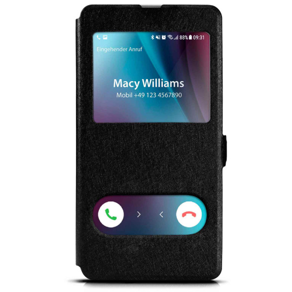 moex Comfort Case für Huawei P30 – Klapphülle mit Fenster, ultra dünnes Flip Case – Weiteres Produktbild 1 moex Comfort Case für Huawei P30 – Klapphülle mit Fenster, ultra dünnes Flip Case – Weiteres Produktbild 1