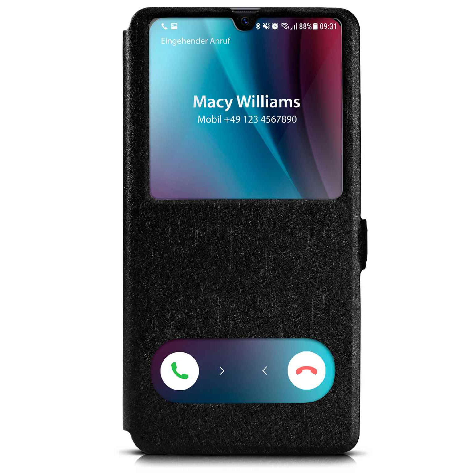 moex Comfort Case für Samsung Galaxy A20s – Klapphülle mit Fenster, ultra dünnes Flip Case – undefined