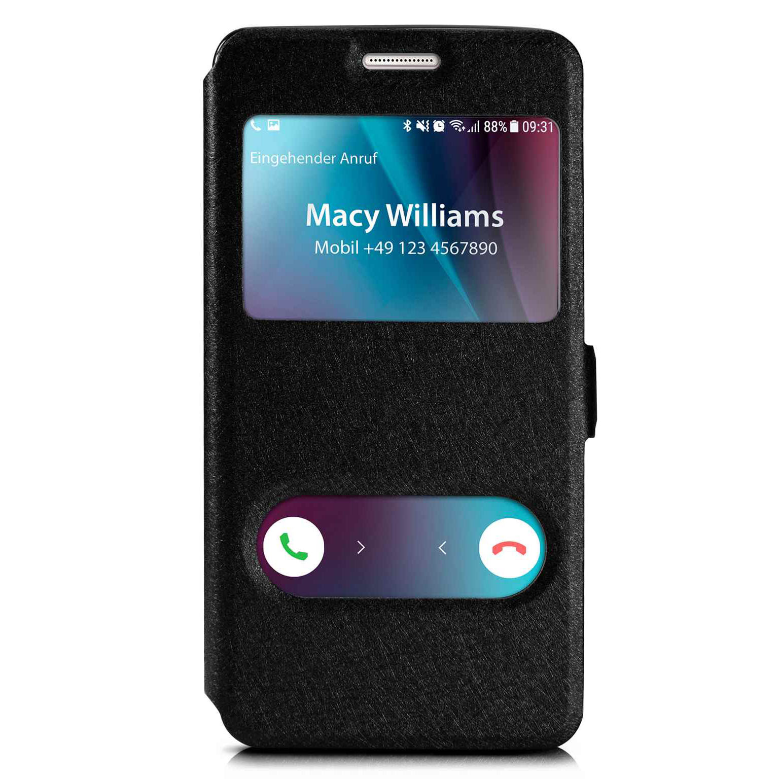moex Comfort Case für Samsung Galaxy A5 (2015) – Klapphülle mit Fenster, ultra dünnes Flip Case – undefined