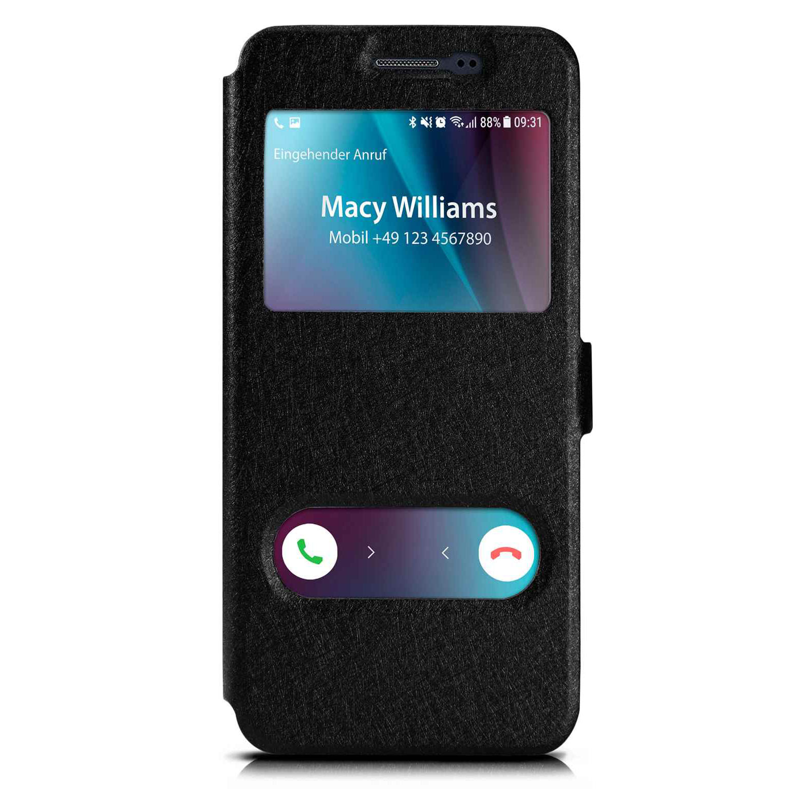 moex Comfort Case für Samsung Galaxy J5 (2015) – Klapphülle mit Fenster, ultra dünnes Flip Case – undefined