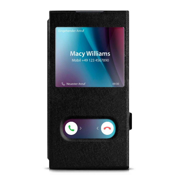 moex Comfort Case für Samsung Galaxy Note 10 – Klapphülle mit Fenster, ultra dünnes Flip Case – Weiteres Produktbild 1