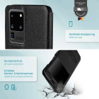moex Comfort Case für Samsung Galaxy S20 Ultra – Klapphülle mit Fenster, ultra dünnes Flip Case – Weiteres Produktbild 5
