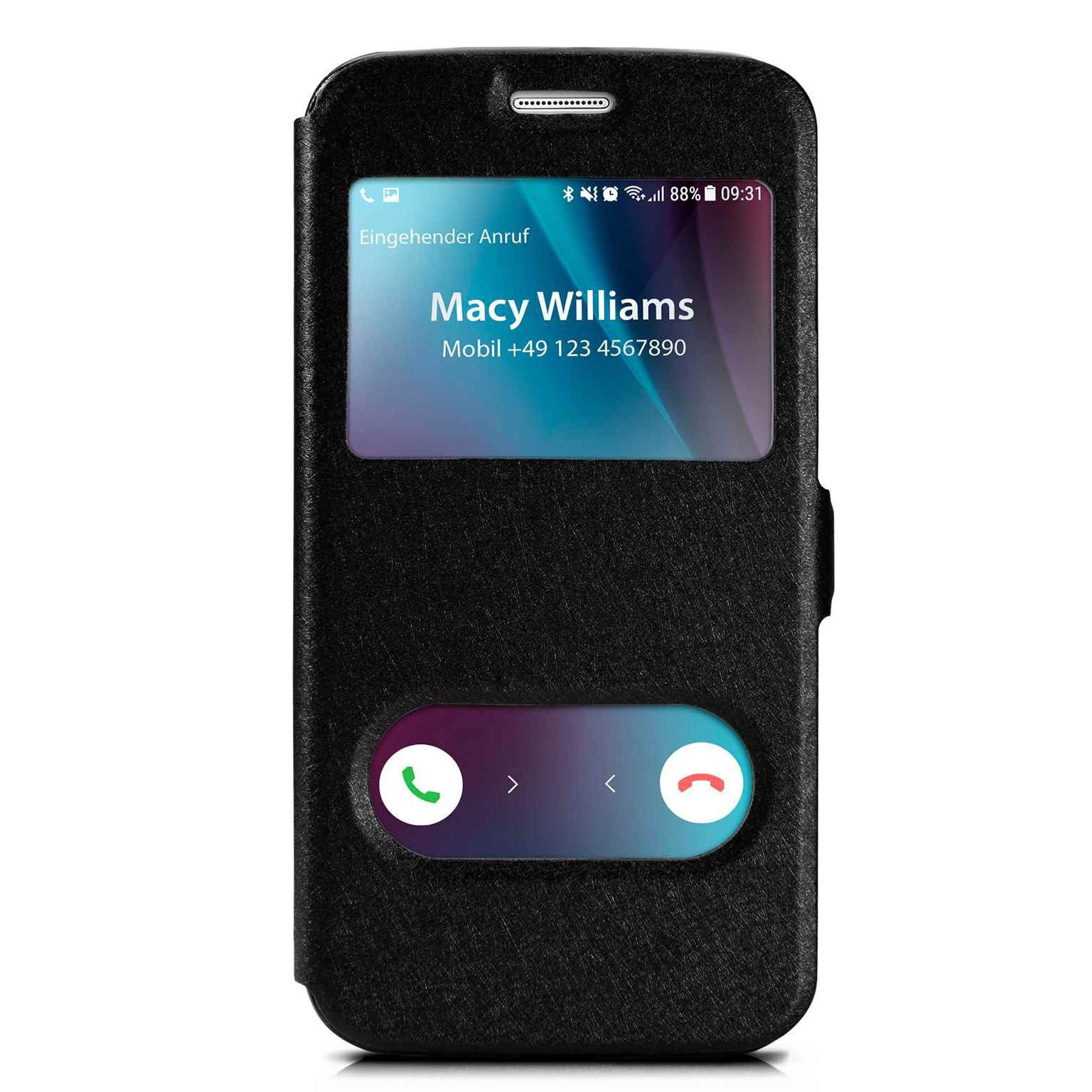 moex Comfort Case für Samsung Galaxy S6 Edge – Klapphülle mit Fenster, ultra dünnes Flip Case – undefined
