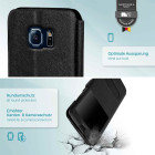 moex Comfort Case für Samsung Galaxy S6 Edge – Klapphülle mit Fenster, ultra dünnes Flip Case – Produktbild 5
