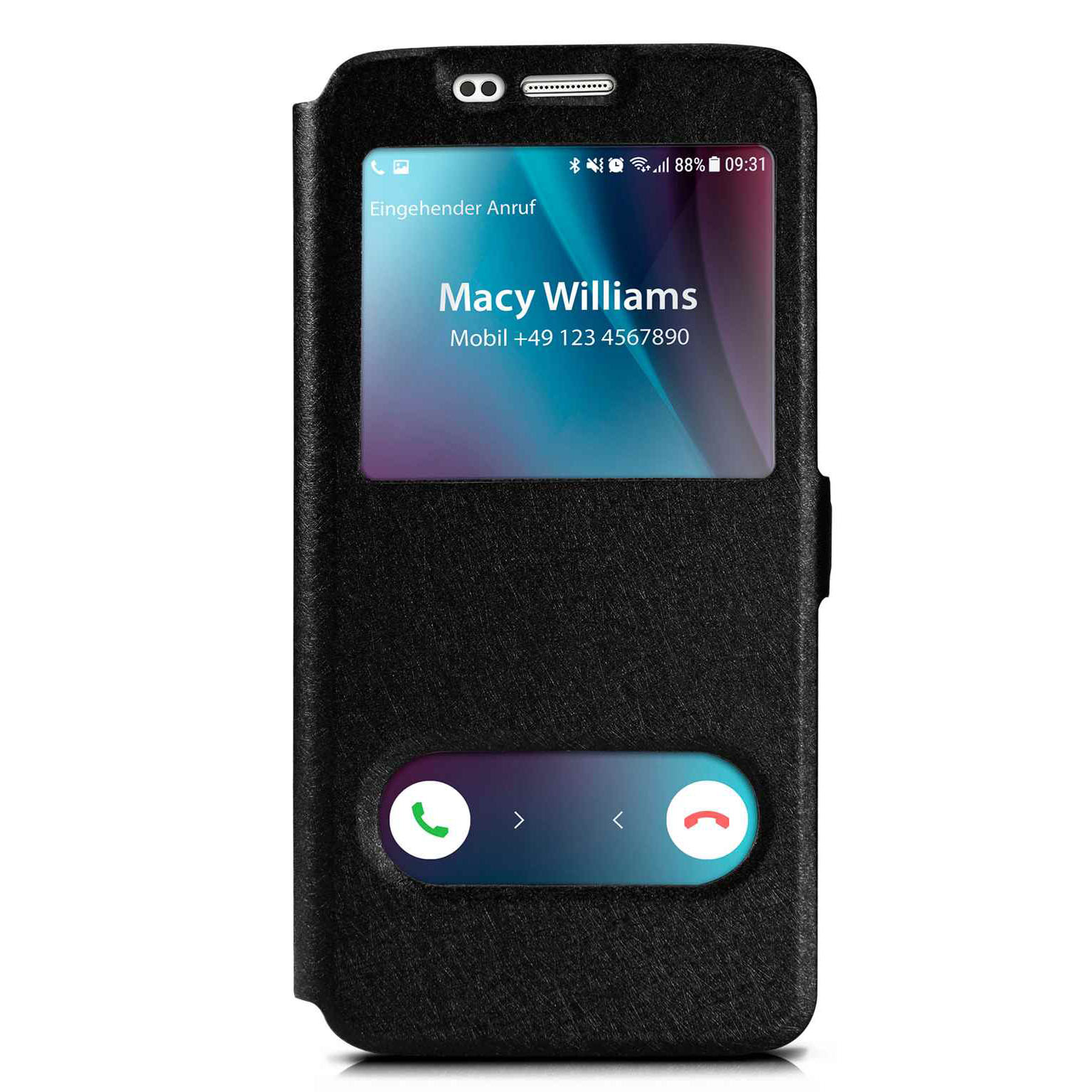 moex Comfort Case für Samsung Galaxy S7 Edge – Klapphülle mit Fenster, ultra dünnes Flip Case – undefined