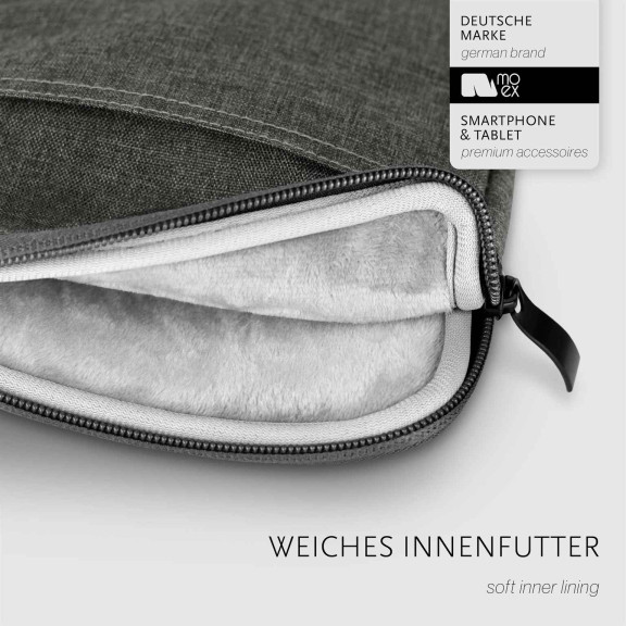 moex Dash Case für iPad mini (6. Generation - 2021) – Sleeve Tablet Tasche mit Zubehörfach und Reißverschluss – Weiteres Produktbild 3
