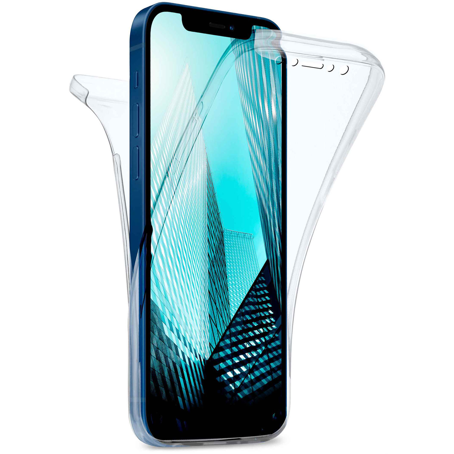 moex Double Case iPhone 12 Silikon 360 Grad Schutz – Weiteres Produktbild 1 moex Double Case iPhone 12 Silikon 360 Grad Schutz – Weiteres Produktbild 1