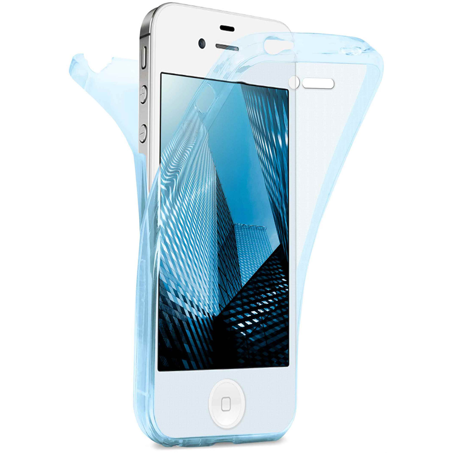 moex Double Case iPhone 4 Silikon 360 Grad Schutz – Aqua