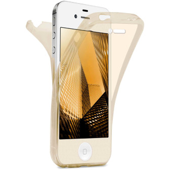 moex moex Double Case iPhone 4 Silikon 360 Grad Schutz – Gold