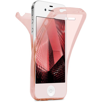 moex Double Case iPhone 4 Silikon 360 Grad Schutz – Rose