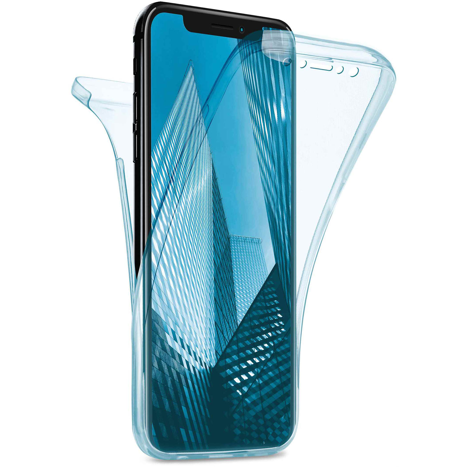 moex Double Case iPhone X Silikon 360 Grad Schutz – Weiteres Produktbild 1 moex Double Case iPhone X Silikon 360 Grad Schutz – Weiteres Produktbild 1