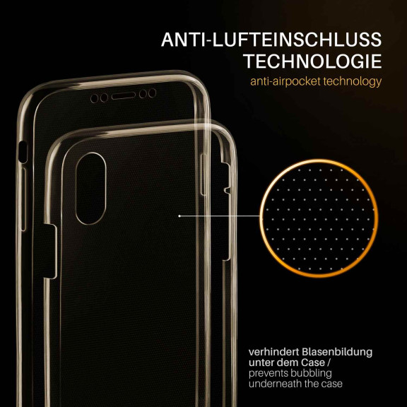 moex Double Case iPhone XS Silikon 360 Grad Schutz – Weiteres Produktbild 3