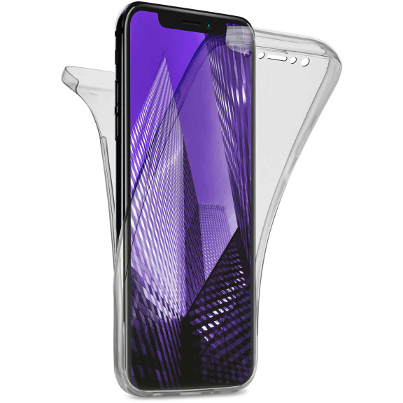 moex Double Case iPhone XS Silikon 360 Grad Schutz – Weiteres Produktbild 1