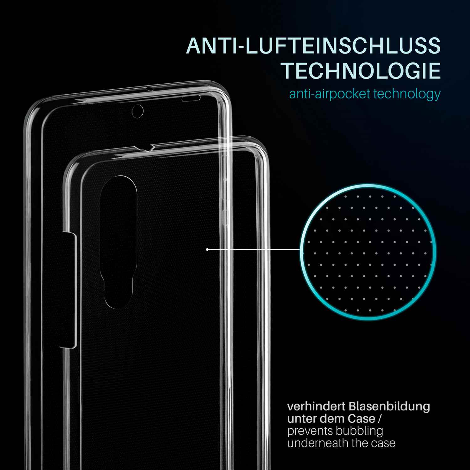 moex Double Case Huawei P30 Silikon 360 Grad Schutz – Weiteres Produktbild 3