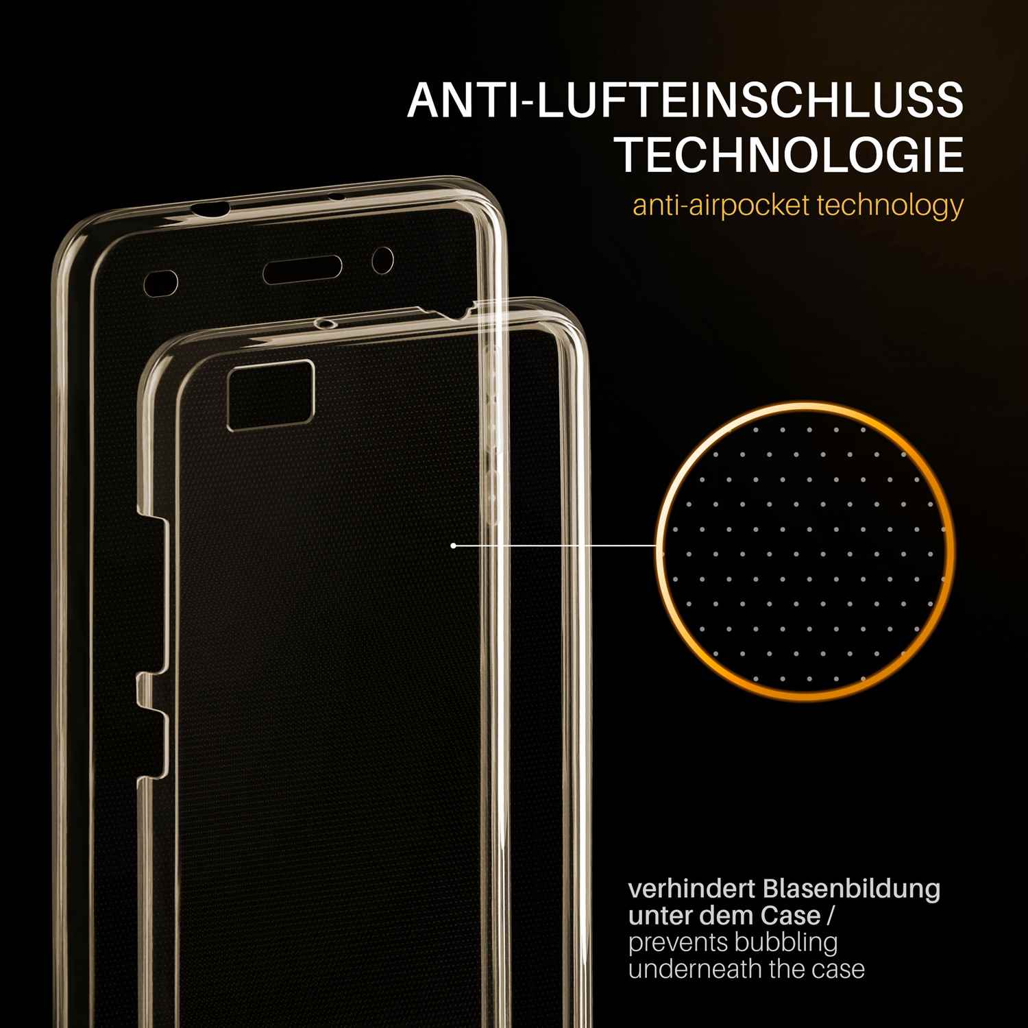 moex Double Case Huawei P8 Lite 2015 Silikon 360 Grad Schutz – Weiteres Produktbild 3