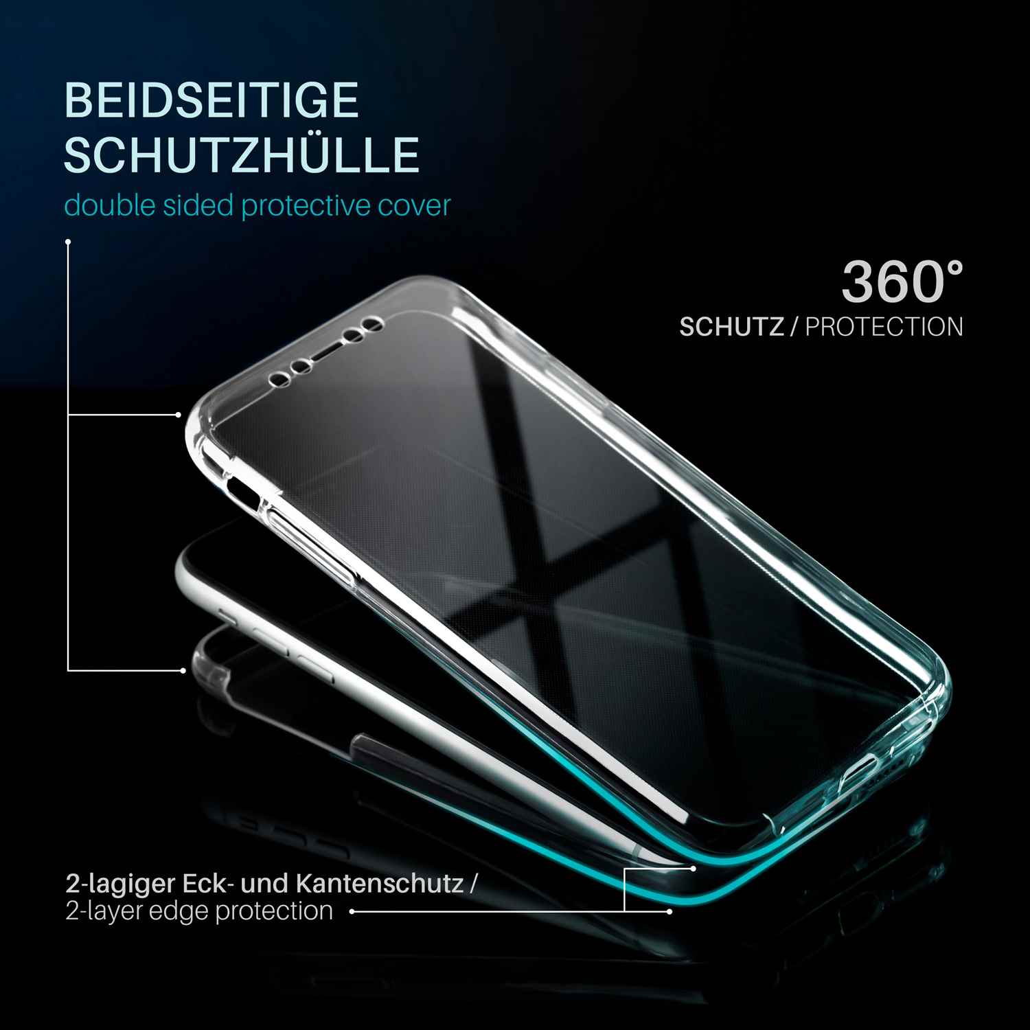 moex Double Case Samsung Galaxy S3 Silikon 360 Grad Schutz – Weiteres Produktbild 2