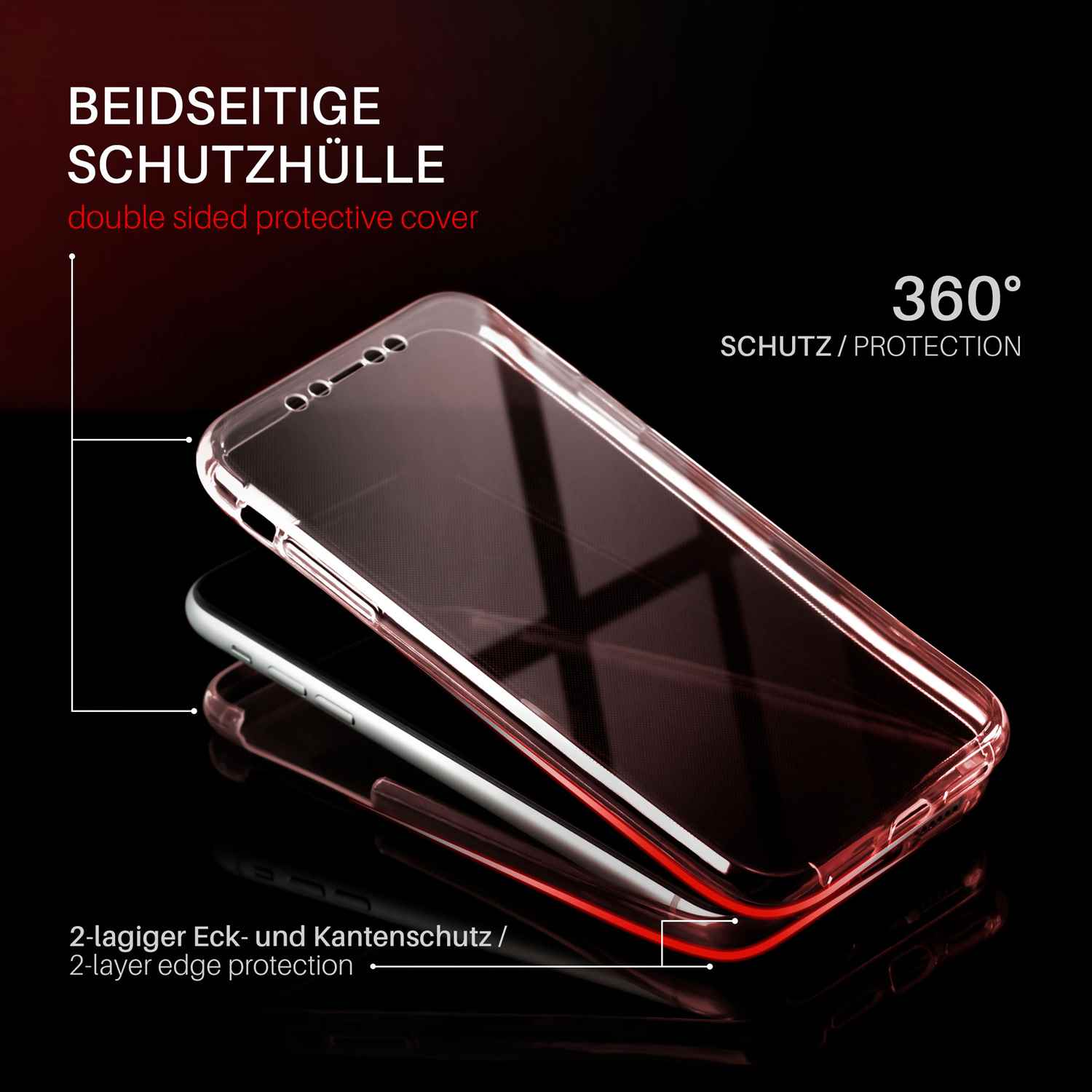 moex Double Case Samsung Galaxy S4 Silikon 360 Grad Schutz – Weiteres Produktbild 2