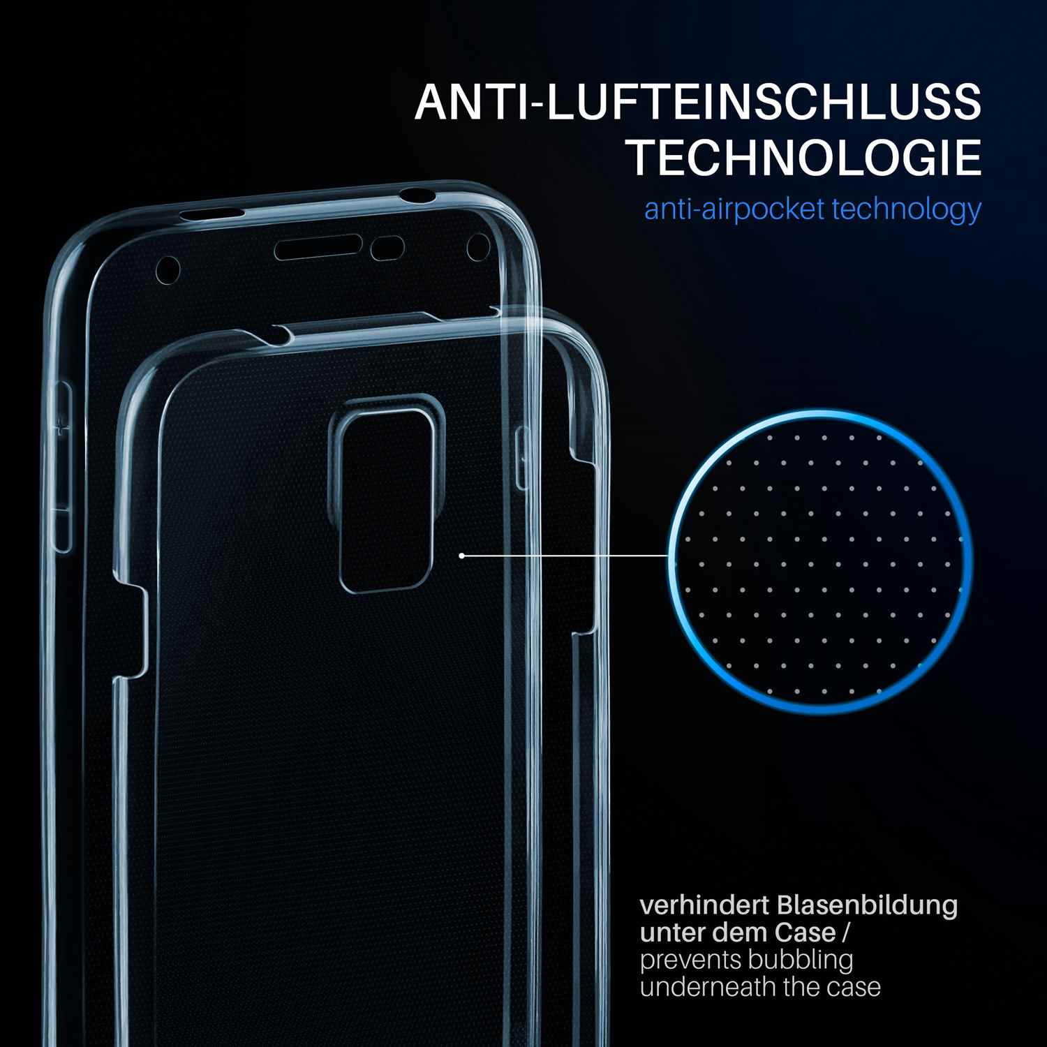 moex Double Case Samsung Galaxy S5 Silikon 360 Grad Schutz – Weiteres Produktbild 3