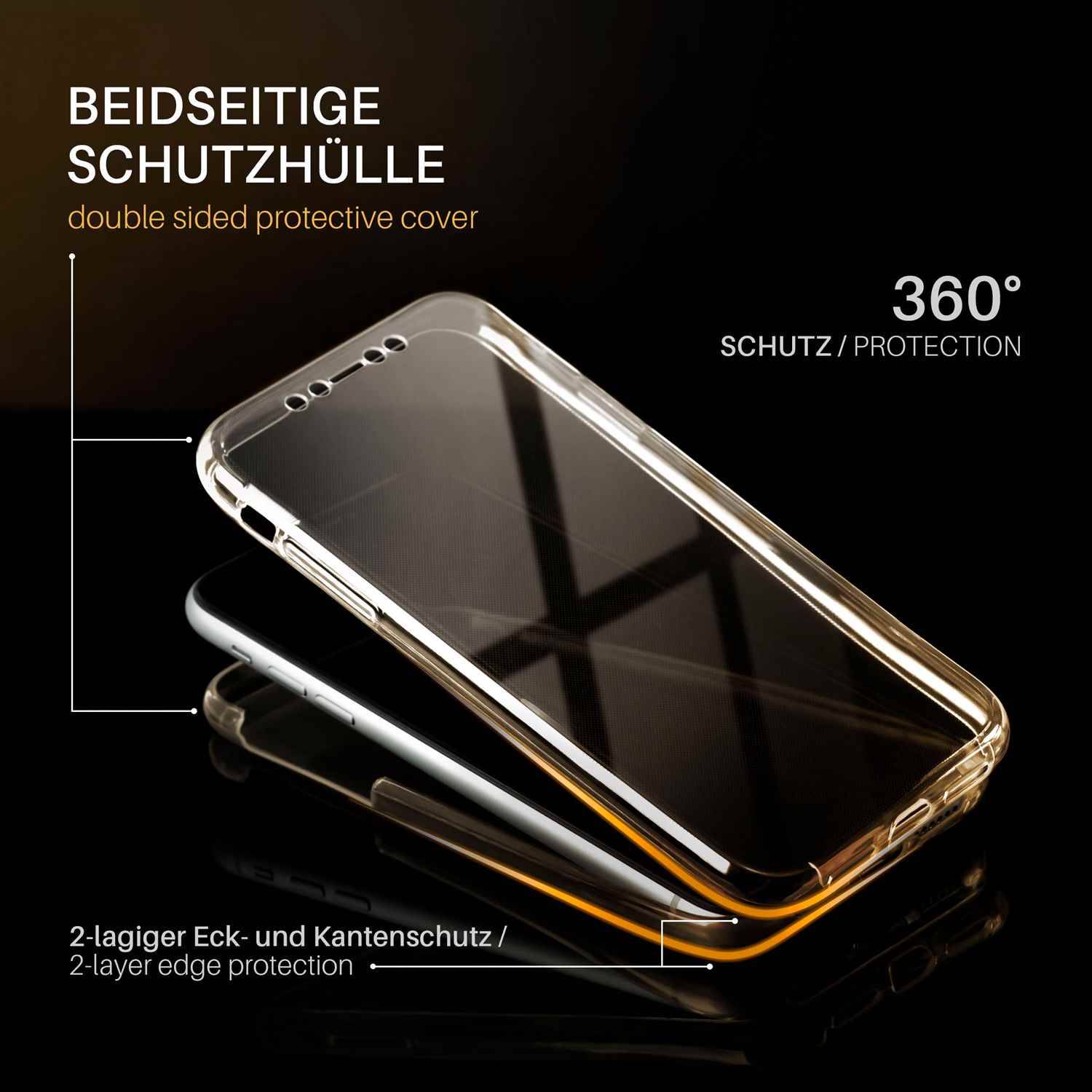 moex Double Case Samsung Galaxy S5 Neo Silikon 360 Grad Schutz – Weiteres Produktbild 1