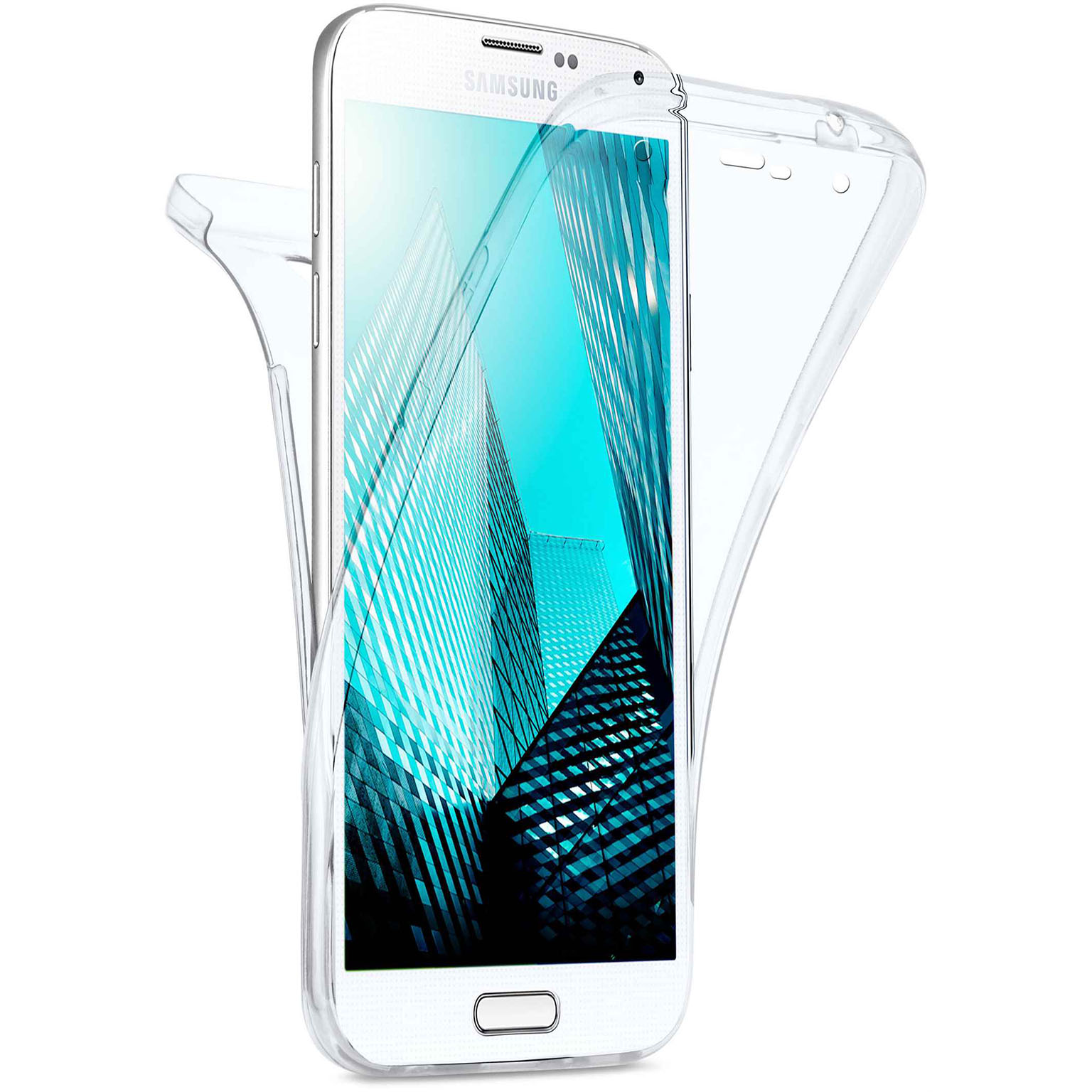 moex Double Case Samsung Galaxy S5 Neo Silikon 360 Grad Schutz Hauptbild