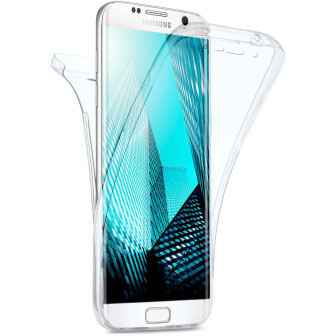moex Double Case Samsung Galaxy S6 Edge Silikon 360 Grad Schutz – Crystal
