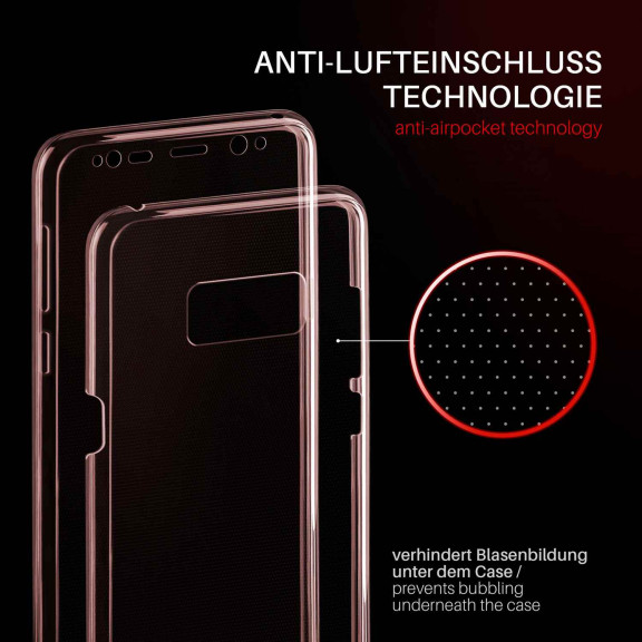 moex Double Case Samsung Galaxy S8 Plus Silikon 360 Grad Schutz – Weiteres Produktbild 3
